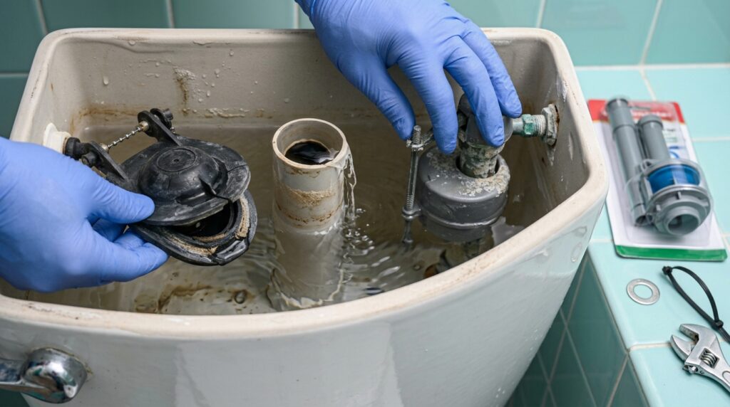 Água correndo sem parar no vaso sanitário: um método simples que vale a pena tentar antes de chamar um encanador
