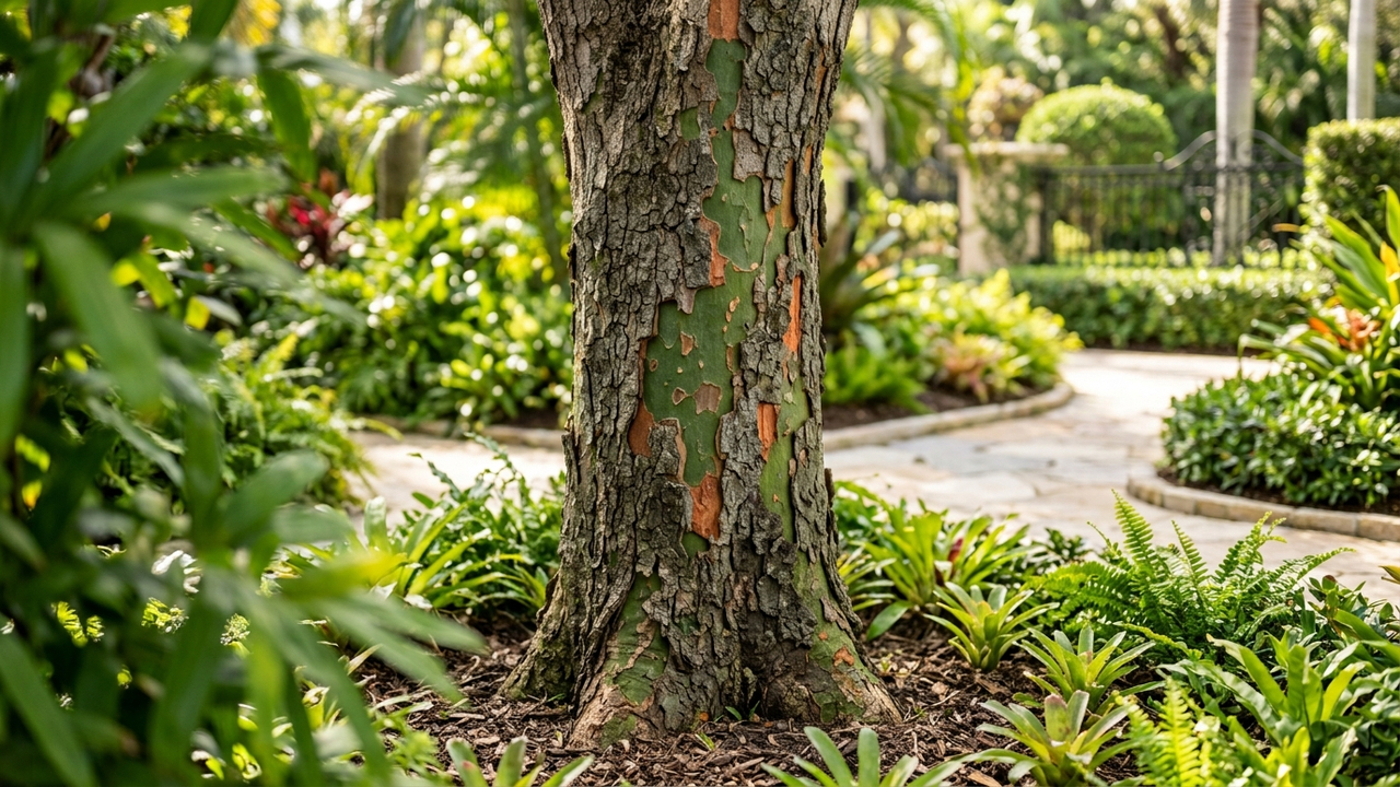 Essa árvore ornamental nativa tem o tronco completamente liso e verde, parecendo pintado à mão, e embeleza qualquer projeto de paisagismo