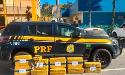 PRF apreende 200 kg de maconha e prende motorista na Via Dutra