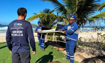 SEOP remove quiosques e desocupa área de preservação na Barra da Tijuca