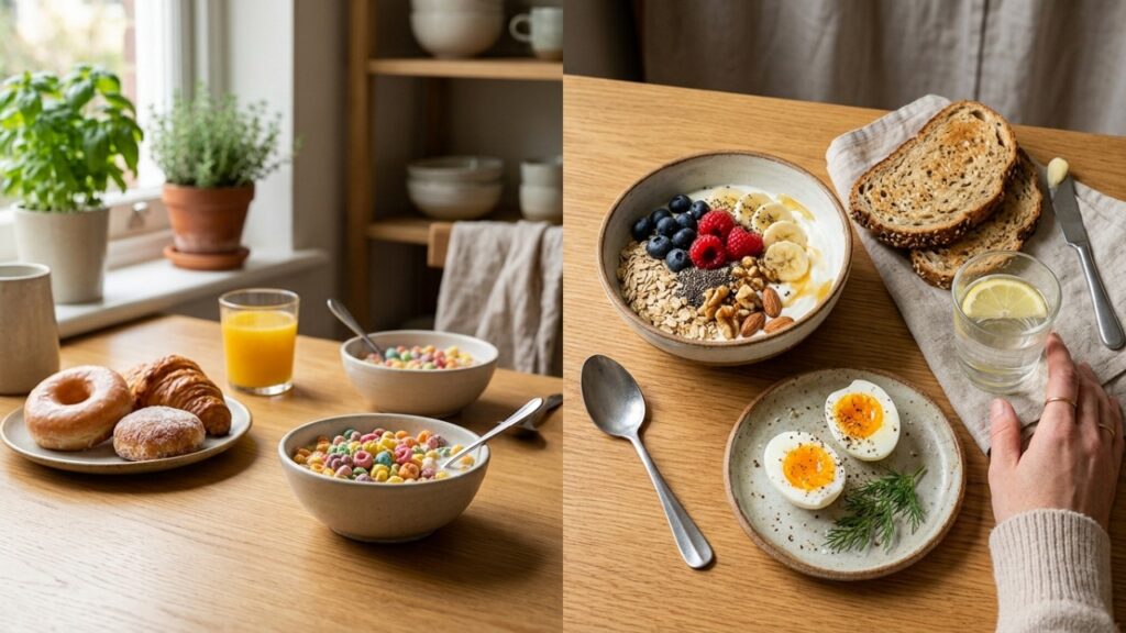 Nem jejum prolongado nem receita milagrosa: depois dos 40, um café da manhã rico em proteínas pode ajudar a cuidar do metabolismo e da massa muscular