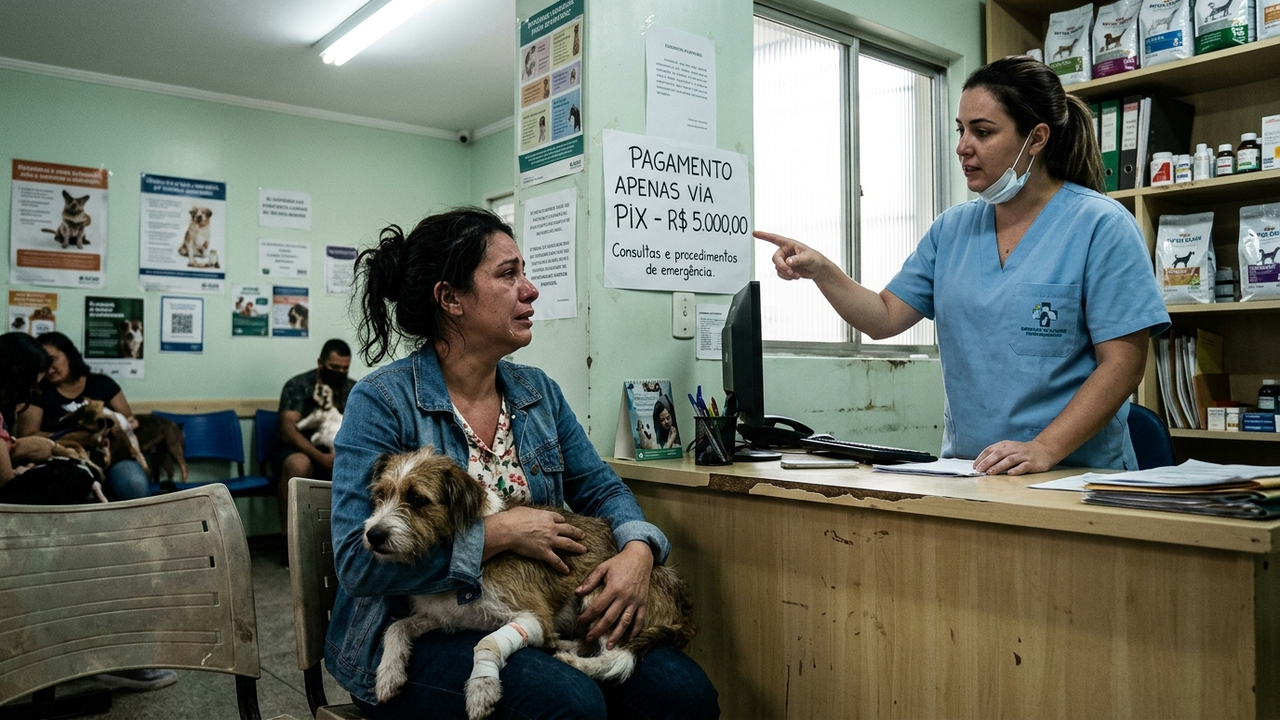 Clínica exige PIX de R$ 5 mil para operar cachorro atropelado em estado grave e o que a lei diz sobre a omissão de socorro ao tutor sem dinheiro