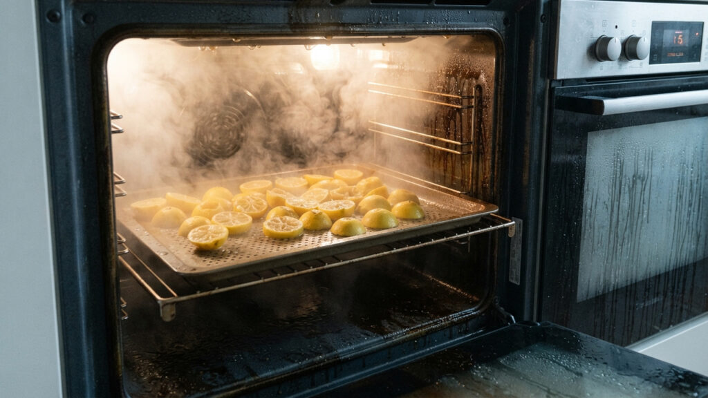 Adeus gordura no forno: a nova técnica com vapor de limão que derrete a sujeira incrustada em apenas 10 minutos