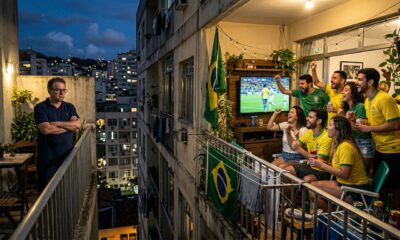 Morador convidou 27 pessoas para assistir ao jogo na varanda, transformando tudo em uma grande confusão entre os vizinhos