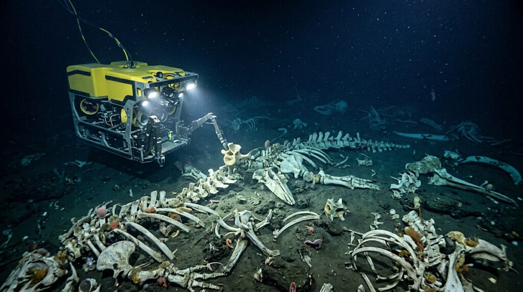 Centenas de carcaças de baleias encontradas a 7.000 metros intrigam cientistas no Oceano Índico