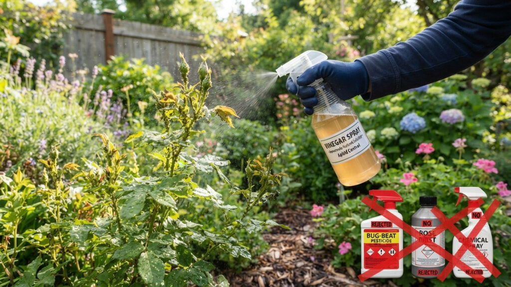 Sem pesticidas químicos nem venenos: o truque caseiro com vinagre para eliminar pulgões e pragas do jardim