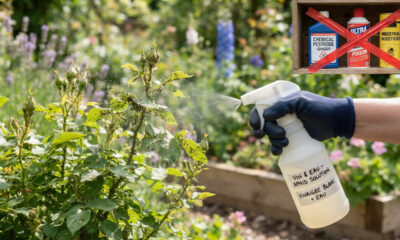 Sem pesticidas químicos nem venenos: o truque caseiro com vinagre para eliminar pulgões e pragas do jardim