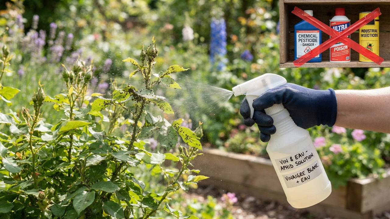 Sem pesticidas químicos nem venenos: o truque caseiro com vinagre para eliminar pulgões e pragas do jardim