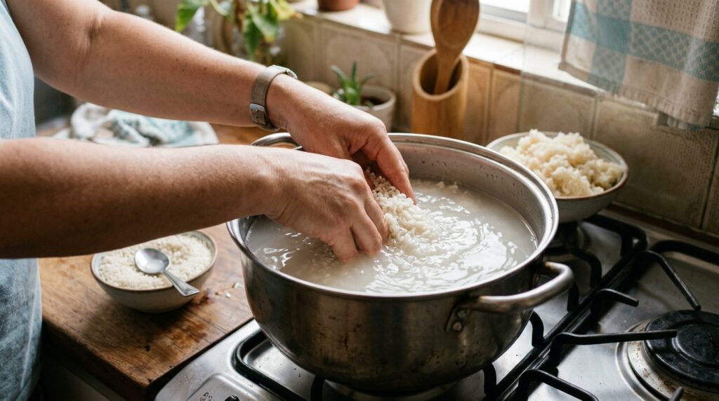 Colocar uma colher de vinagre no cozimento do arroz: para que serve e por que é recomendado