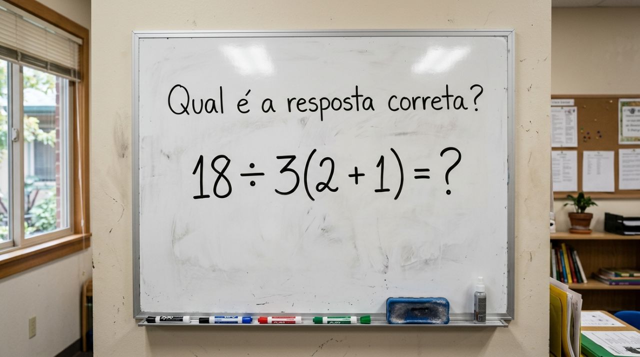 O desafio 18 ÷ 3(2 + 1) parece óbvio, mas muita gente discorda do resultado