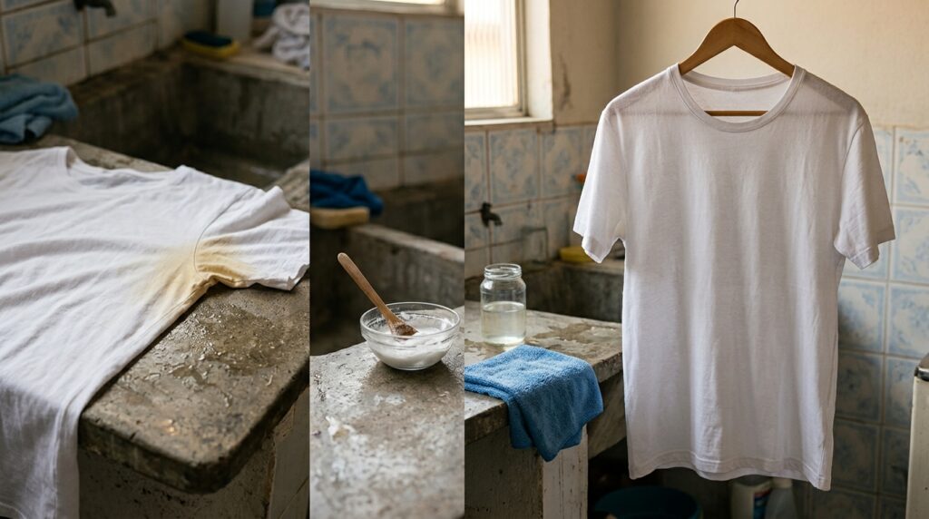 Manchas amarelas de suor em roupas brancas: a receita caseira barata que remove e deixas as roupas limpas