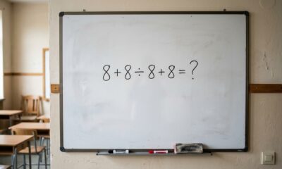 Você consegue descobrir o resultado de 8 + 8 ÷ 8 + 8 antes do tempo acabar?