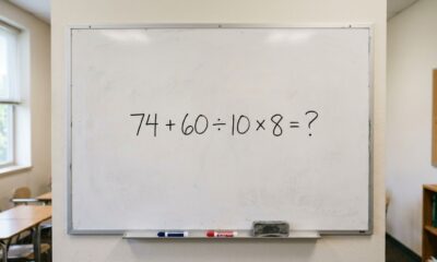 O desafio 74 + 60 ÷ 10 × 8 parece fácil, mas muitos caem na pegadinha