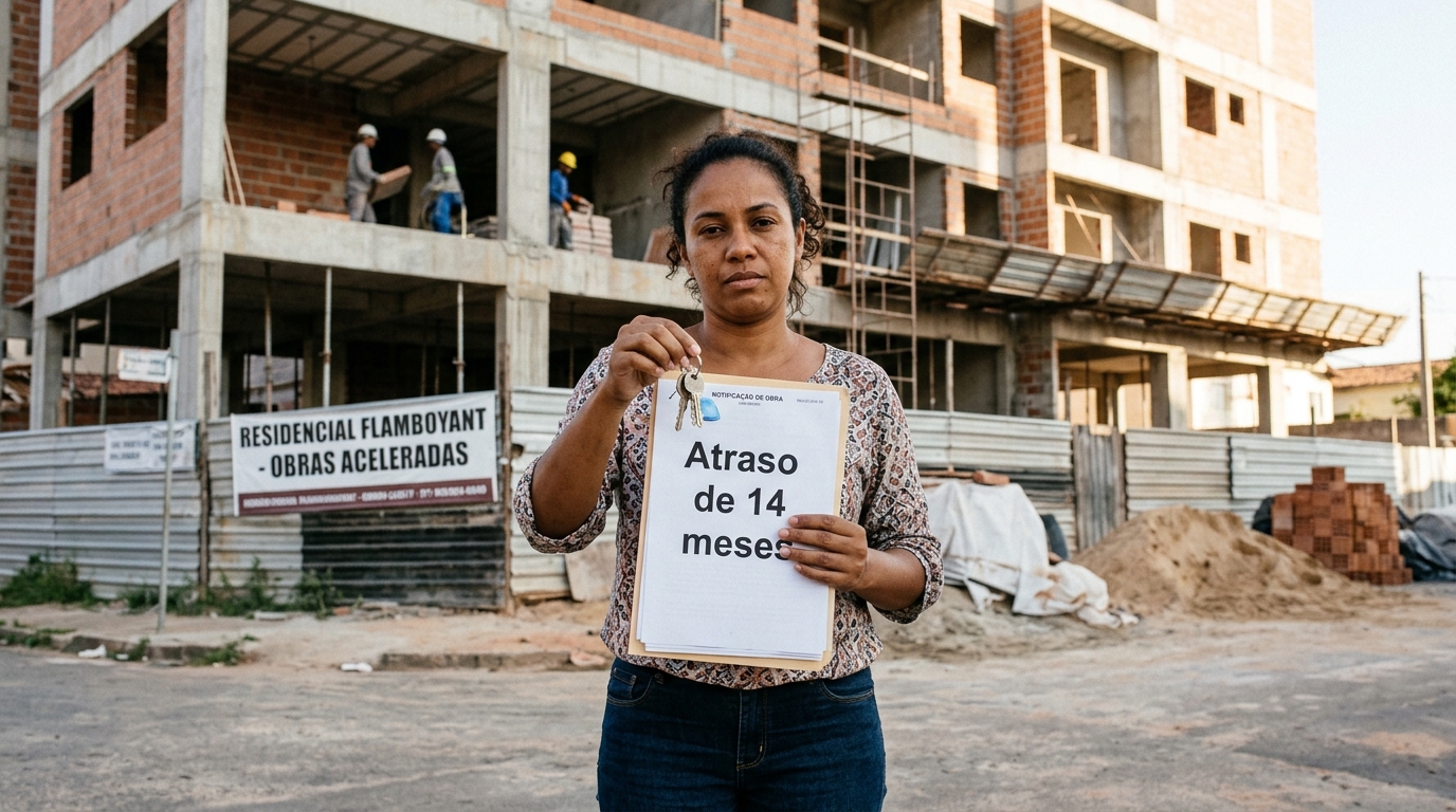 Mulher compra apartamento na planta por R$ 280 mil, entrega atrasa 14 meses e construtora oferece apenas R$ 3 mil de compensação, Justiça manda pagar aluguel retroativo 