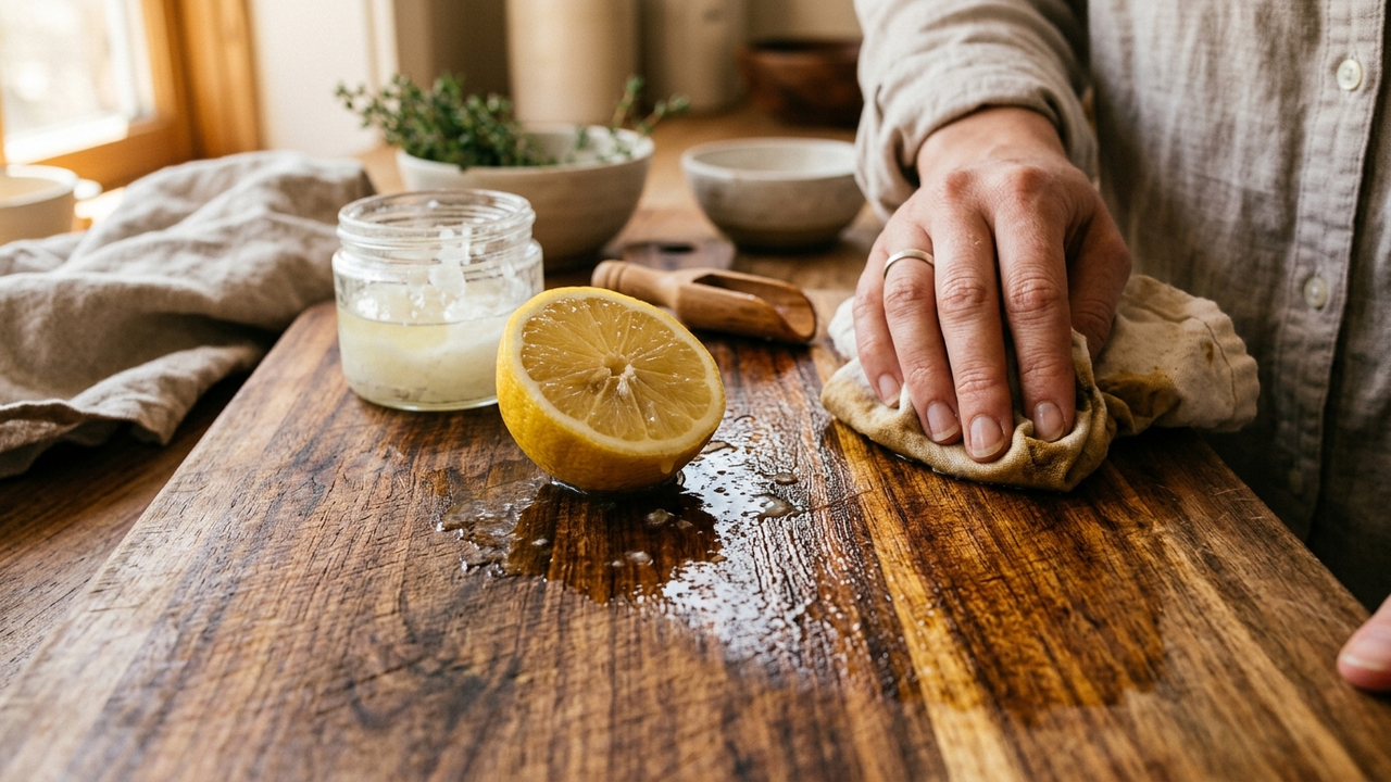 Mistura de óleo de coco com suco de limão: para que serve e por que funciona para hidratar colheres de pau e tábuas de carne de madeira