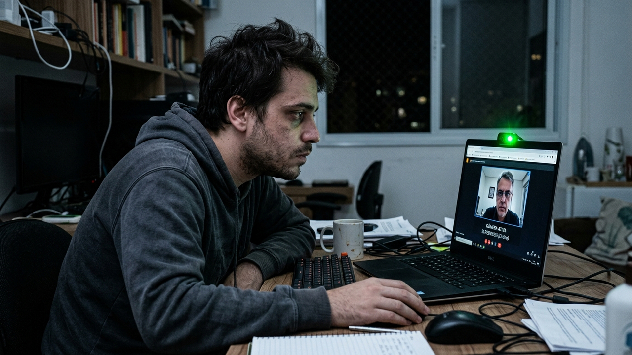 Chefe exige que funcionário mantenha a câmera do computador ligada por 8 horas no teletrabalho e Justiça condena empresa por vigilância excessiva