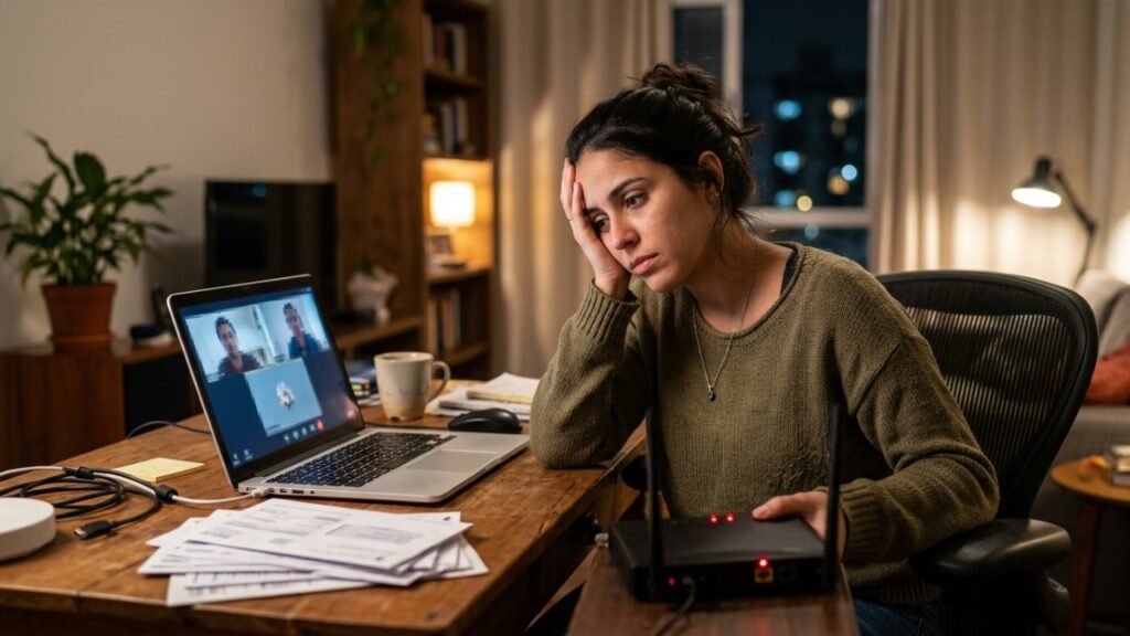 Trabalhador tenta cancelar internet que falha há quatro meses, operadora exige multa de R$ 600 e diz que o contrato ainda está na fidelidade
