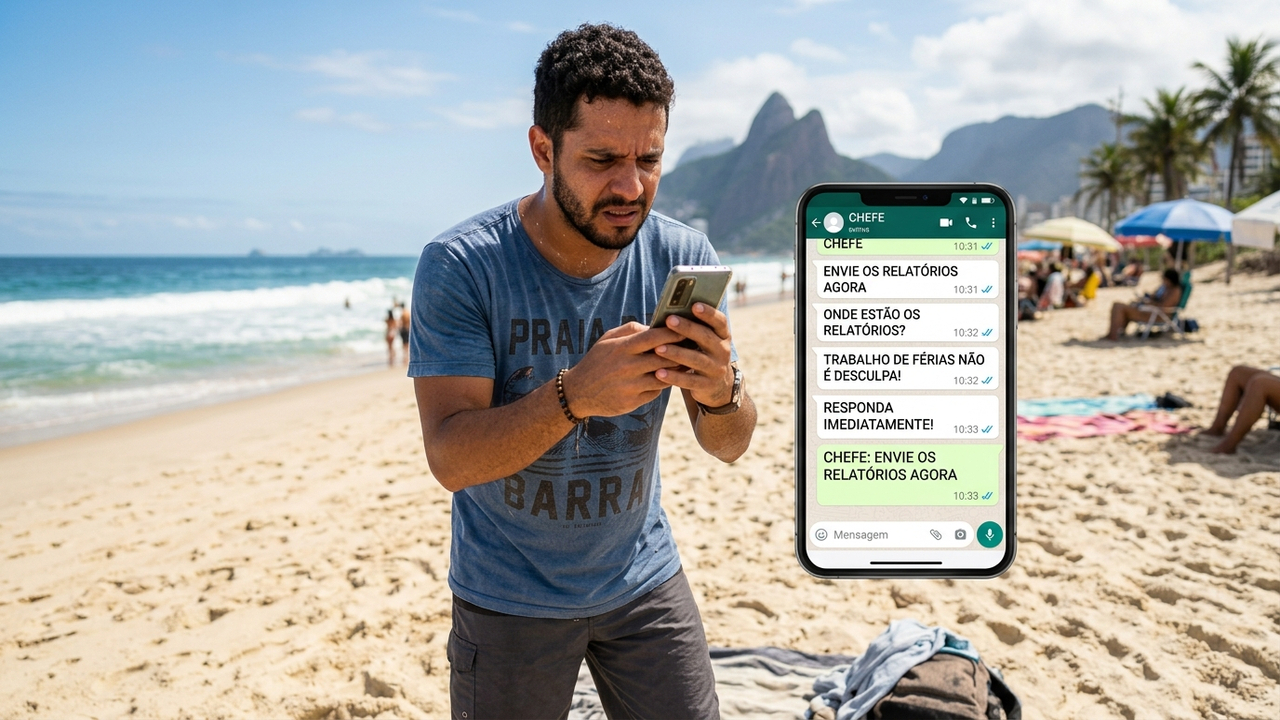 Chefe cobra relatórios no WhatsApp do funcionário nos 30 dias de férias e Justiça condena empresa a pagar horas extras e dano existencial