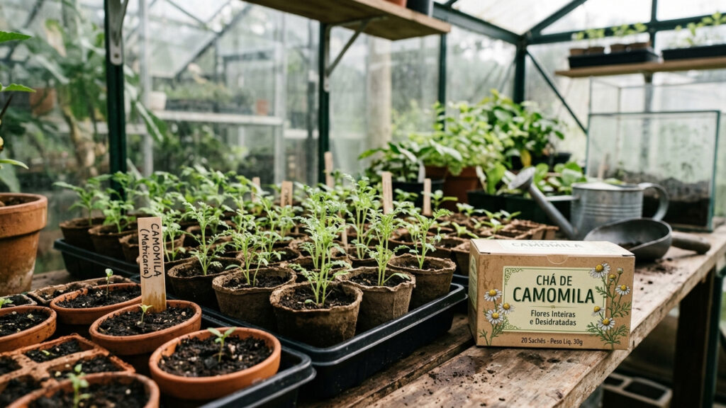 O truque caseiro simples com chá de camomila frio para proteger mudas recém-plantadas contra fungos do solo