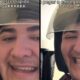 Homem de capacete em tela dividida, sorrindo e rindo com texto sobre entrega rápida