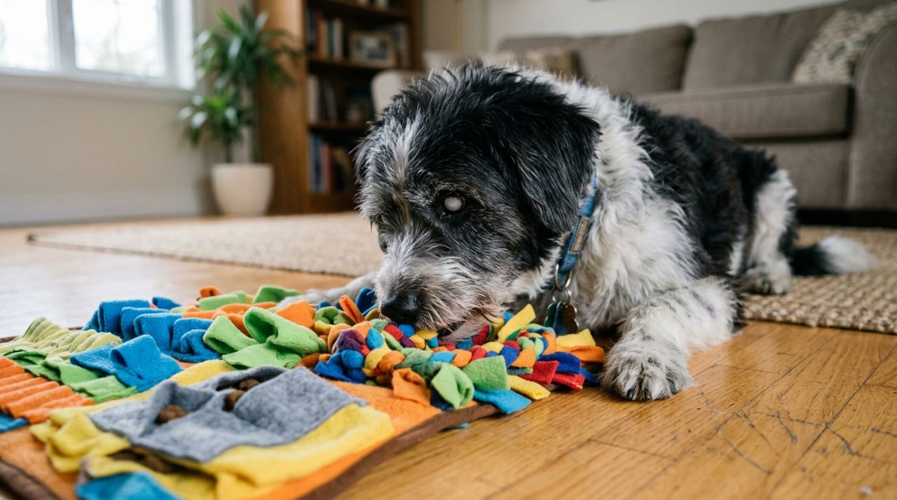 Cão idoso e cego se emociona ao ganhar seu primeiro brinquedo aos 13 anos