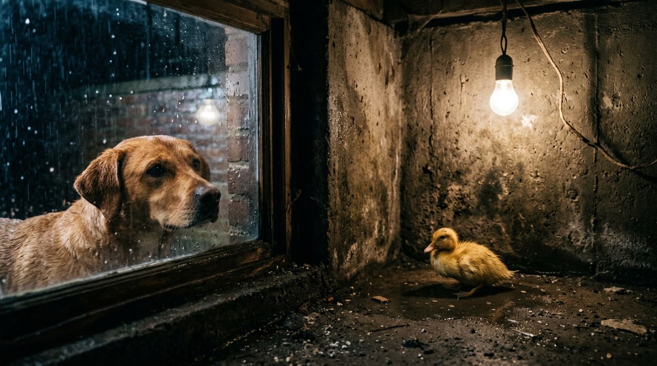 Cachorro arranha janela sem parar até criança descobrir filhote preso
