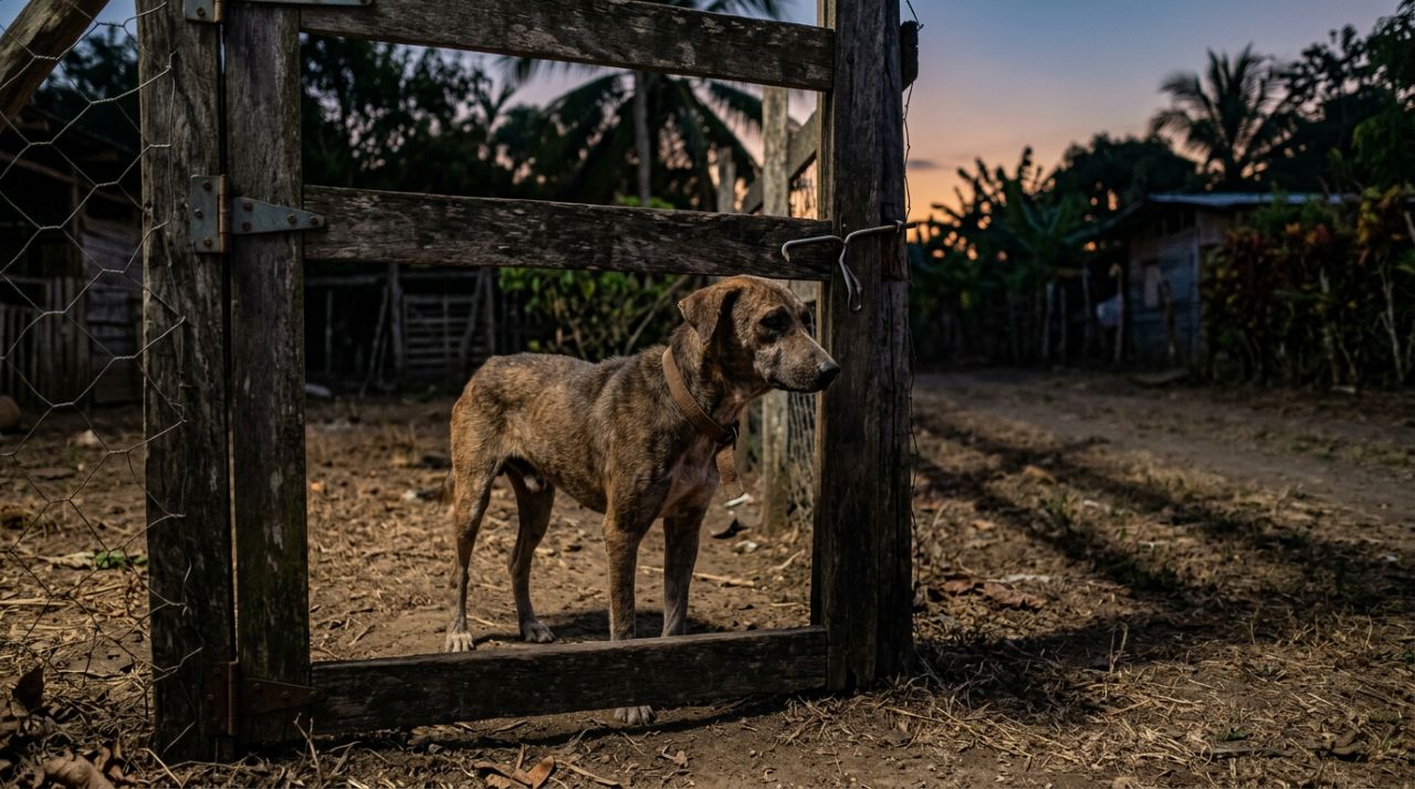 Cadela que passava fome para ser usada na caça ganha o lar que sempre mereceu