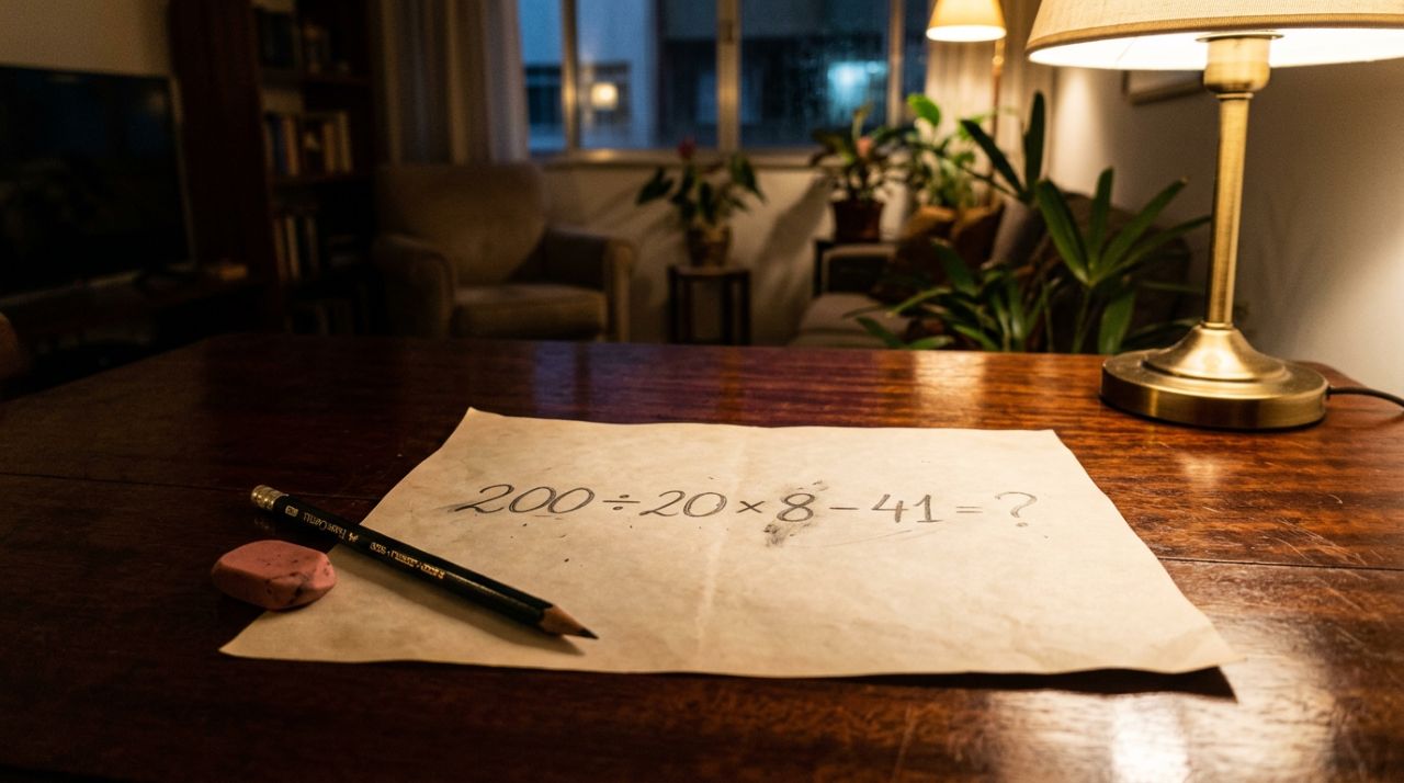 Apenas 47% das pessoas acertam esta conta: você consegue resolver 200 ÷ 20 × 8 − 41?