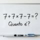 O cálculo 7 + 7 × 7 − 7 parece infantil, mas 68% dos adultos erram a resposta