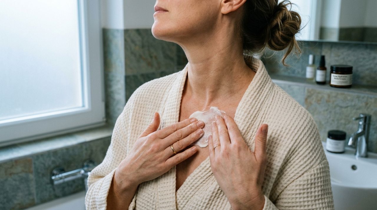 Colo sem rugas: a rotina de hidratação e massagem para rejuvenescer a pele do pescoço e do peito