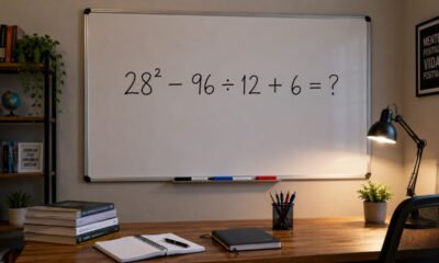 A conta que engana quem responde rápido e desafia você a resolver 28² − 96 ÷ 12 + 6