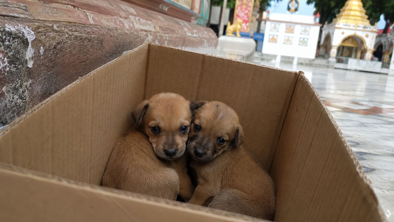 Filhotes abandonados finalmente recebem o carinho que tanto esperavam