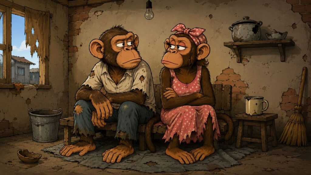 Provérbio africano do dia: “Quando você se casa com um macaco por sua riqueza, o dinheiro vai embora, mas o macaco permanece.” Uma reflexão sobre relações por interesse