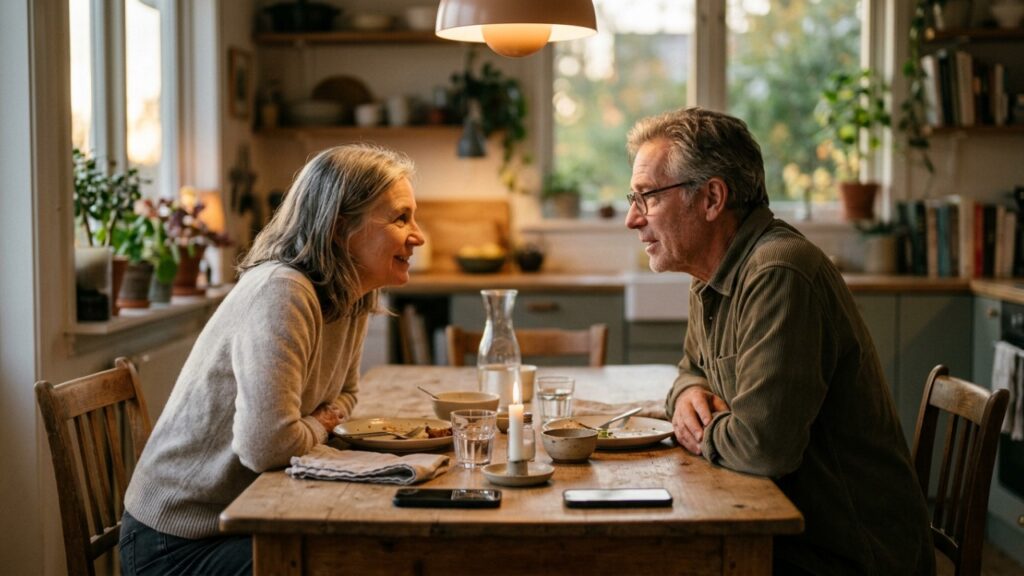 A psicologia aponta que um dos sinais mais claros de que um casamento longo esfriou não aparece no quarto, mas nas pequenas perguntas que deixam de ser feitas à mesa