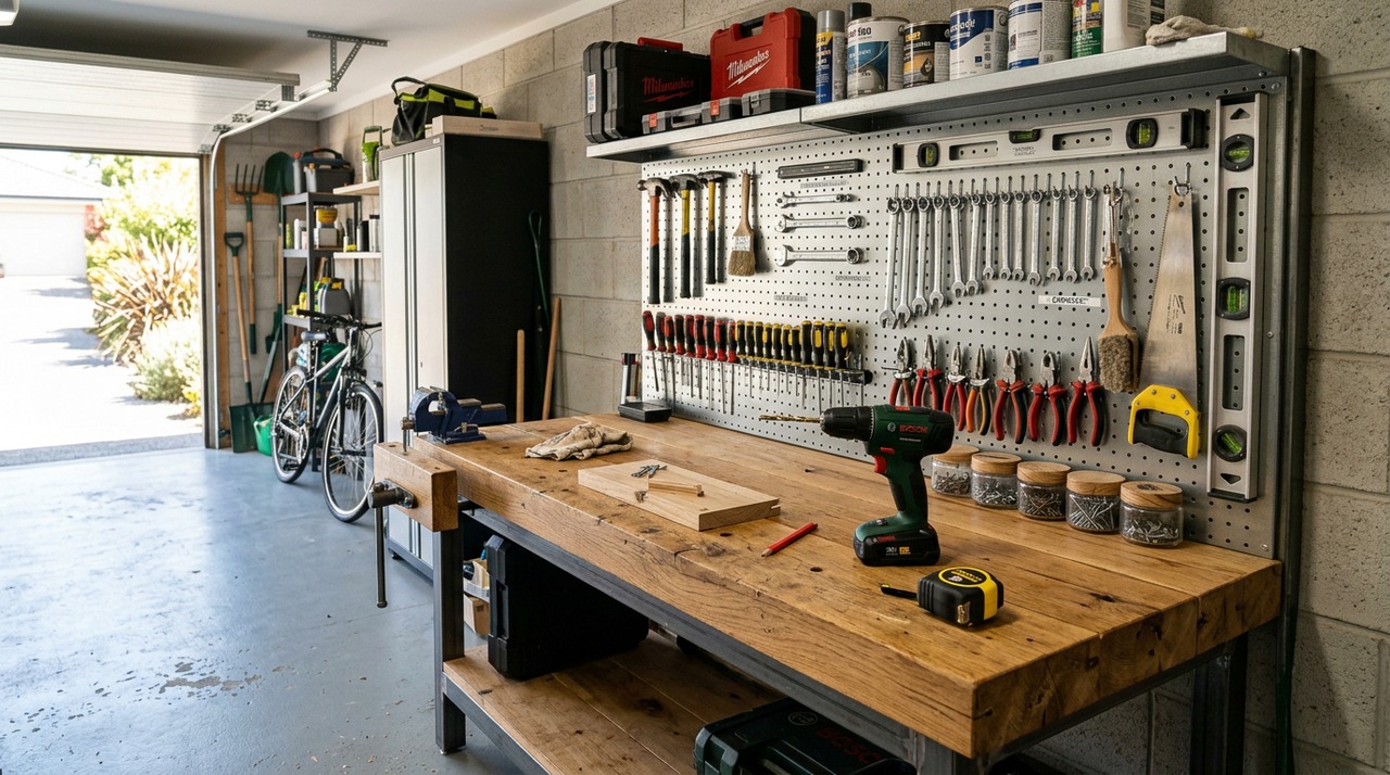 Como fazer uma bancada de ferramentas na garagem e deixar pequenos reparos muito mais práticos