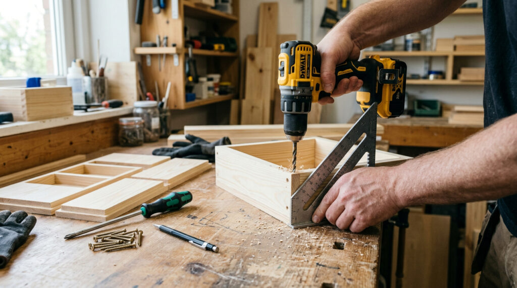 Como fazer uma caixa organizadora de madeira para guardar brinquedos, ferramentas e muito mais em casa