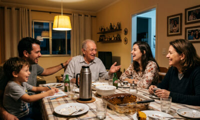 Conversas depois do jantar aqueciam o coração e criavam memórias de infância que nunca foram embora