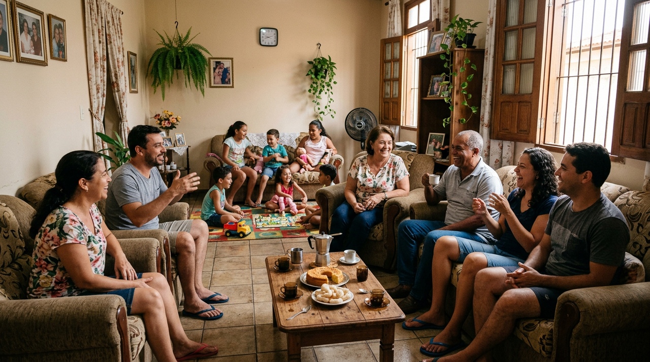 Casa cheia de parentes era uma reunião simples que marcou a infância e hoje faz muita falta
