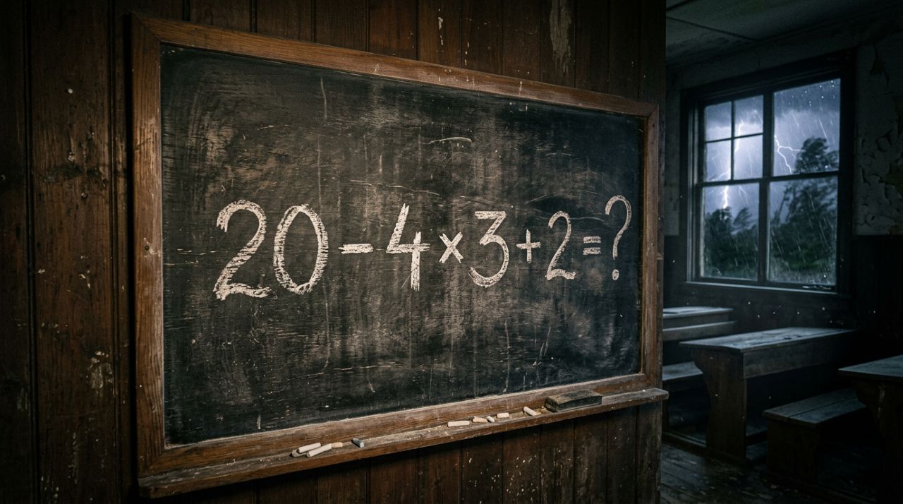 Professores de matemática confirmam: 9 em cada 10 alunos erram essa conta simples 20 - 4 × 3 + 2