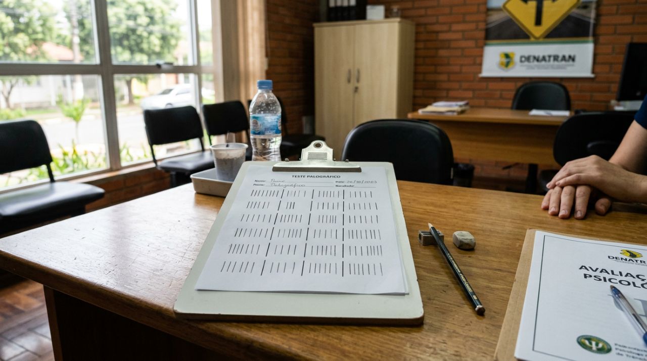 Psicólogos usam o teste palográfico para medir atenção, ritmo e controle na avaliação da CNH: somente 36% dos candidatos conseguem passar