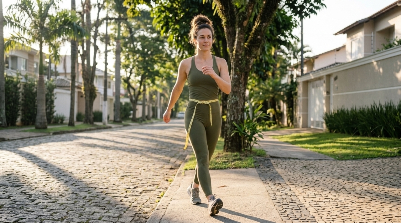 Caminhada diária por 30 dias mostrou que constância e ritmo moderado podem contribuir para perda de peso, melhora do sono e mais disposição.