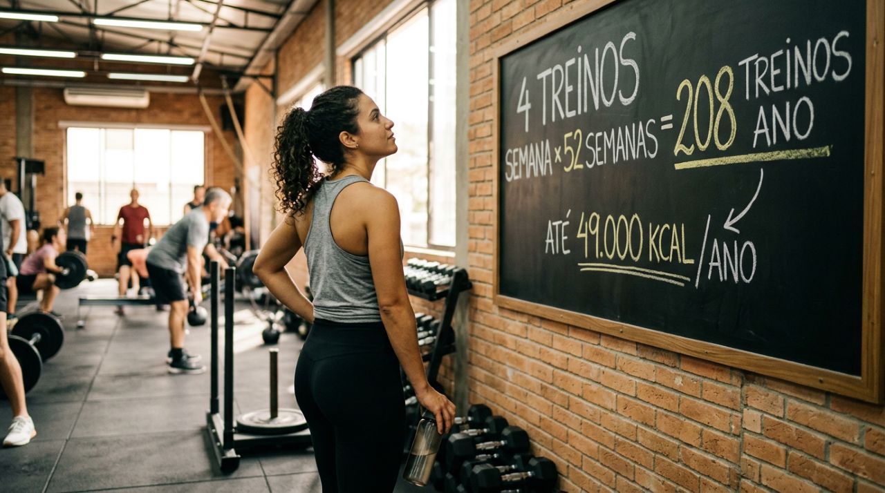 Musculação 4 vezes por semana pode queimar até 49 mil calorias por ano, dizem especialistas