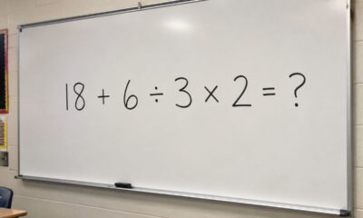 Professores de matemática confirmam 8 em cada 10 alunos erram essa conta simples 18 + 6 ÷ 3 × 2