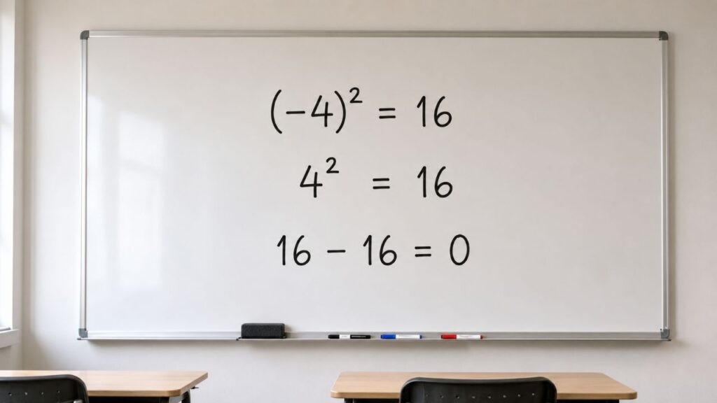 Professores de matemática explicam por que quase todo mundo erra essa conta: (−4)² − 4²