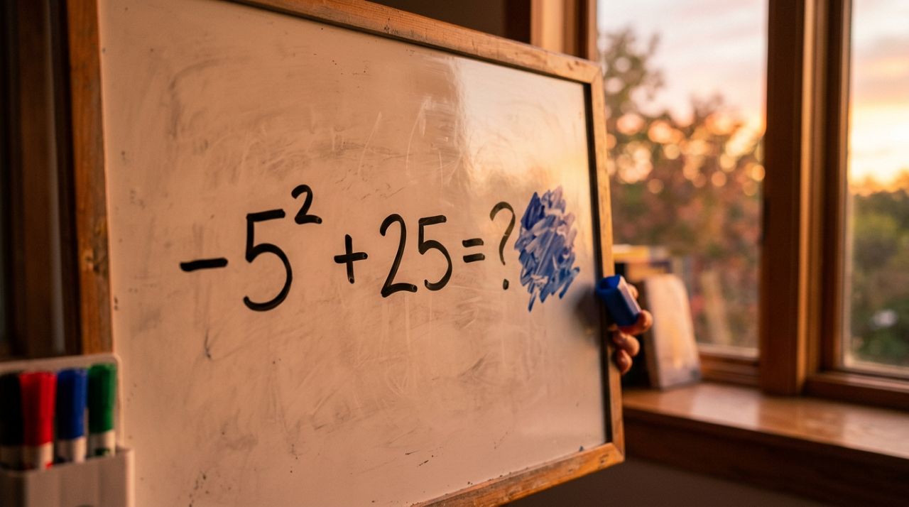 Parece matéria do 6º ano, mas a maioria dos adultos erra esta conta em concursos: resolva -5² + 25 sem calculadora