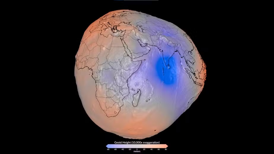 Nasa divulga representação inédita da Terra como geoide a partir de 1 bilhão de observações coletadas em 15 anos