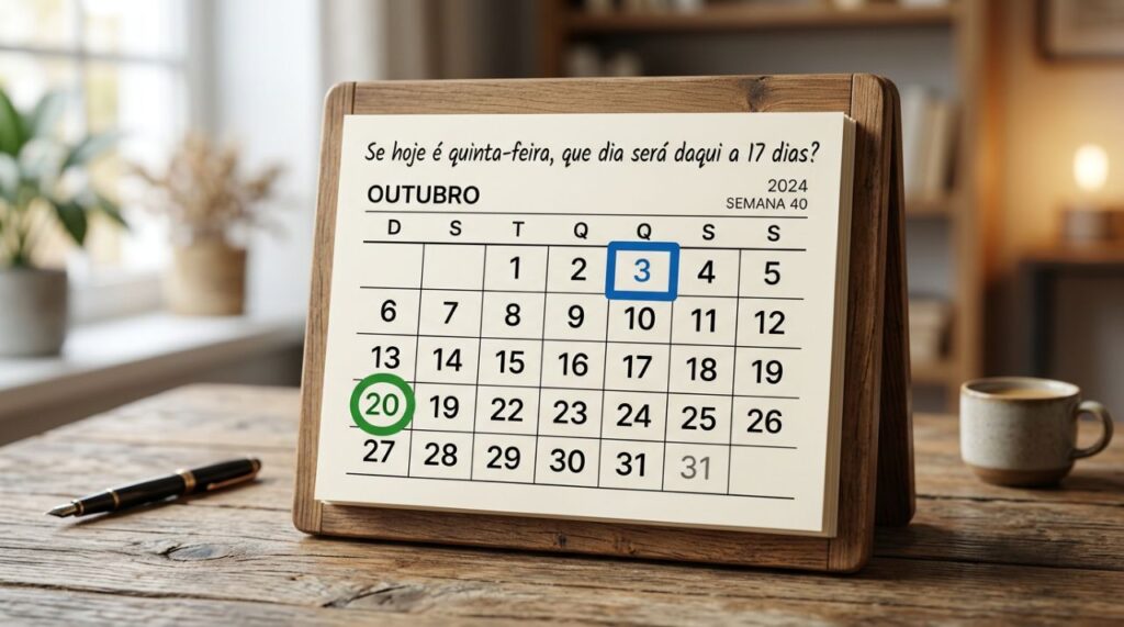 Poucos acertam de primeira: se hoje é quinta-feira, que dia da semana será daqui a 17 dias?