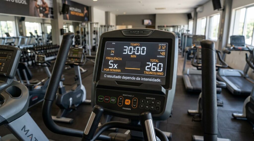Elíptico por 30 minutos pode queimar mais de 80 mil calorias por ano