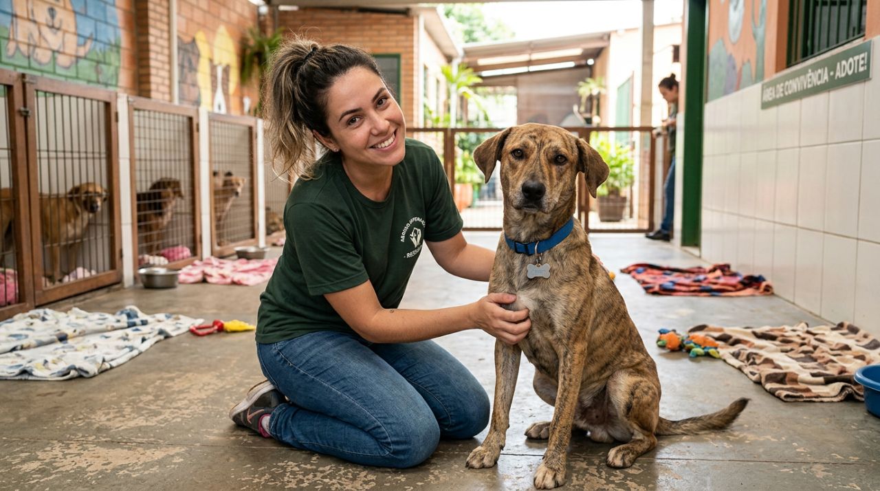 Após anos trancado, cachorro surpreende por continuar tão amoroso