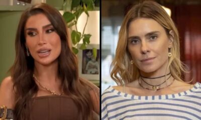 Bianca Andrade e Carolina Dieckmann em tela dividida, ambas com olhares diretos